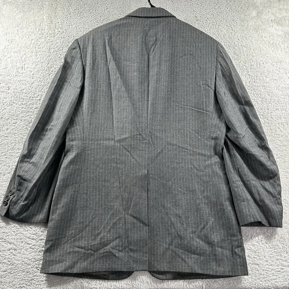 VINTAGE Brooks Brothers Pin‎ Stripe Blazer Jacket Gray Made in USA Medium